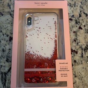 Kate Spade CLEAR liquid glitter case ❤️💕💋